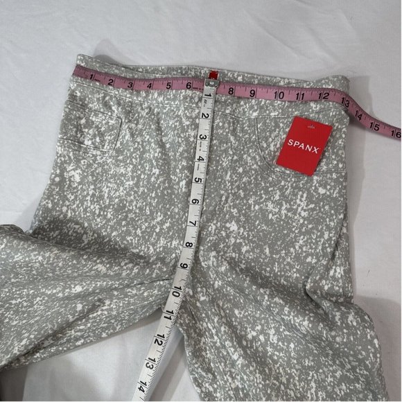 NWT $98‎ Spanx [ Small ] Ankle Jean-ish Leggings in Speckled Grey White - Picture 4 of 13